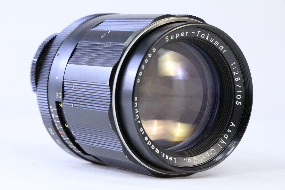 実用★ペンタックス PENTAX Super-Takumar 105mm F2.8 M42★初期型★前玉すれ★AH 661