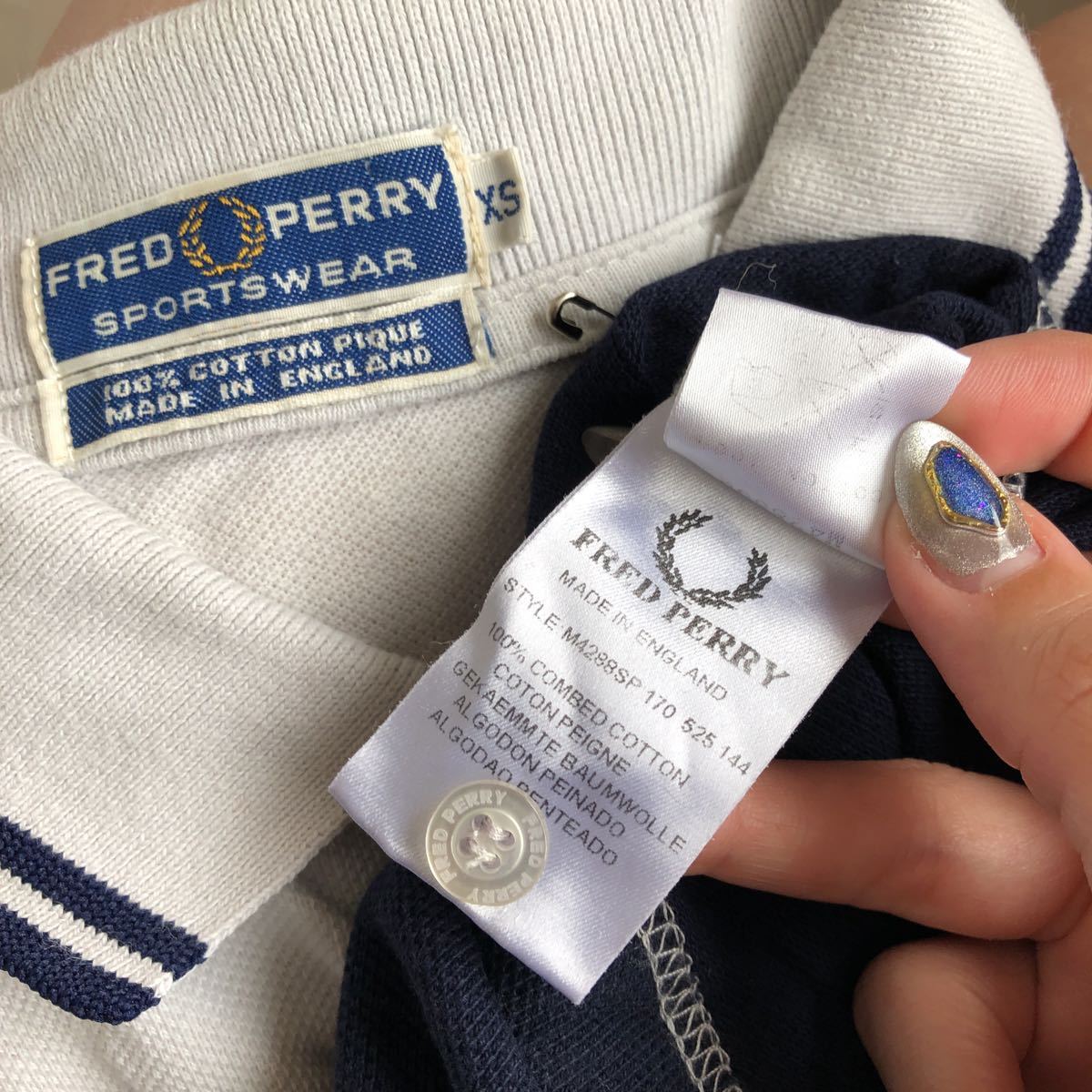 k) FRED PERRY フレッドペリー 鹿の子 ラインポロ 半袖 ポロシャツ 