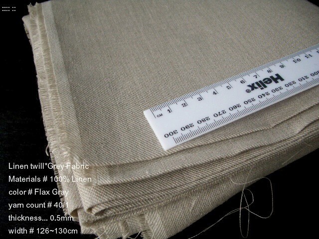 ■麻■KL-40T■リネン100％綾織40番■生成り■7.2ｍ■