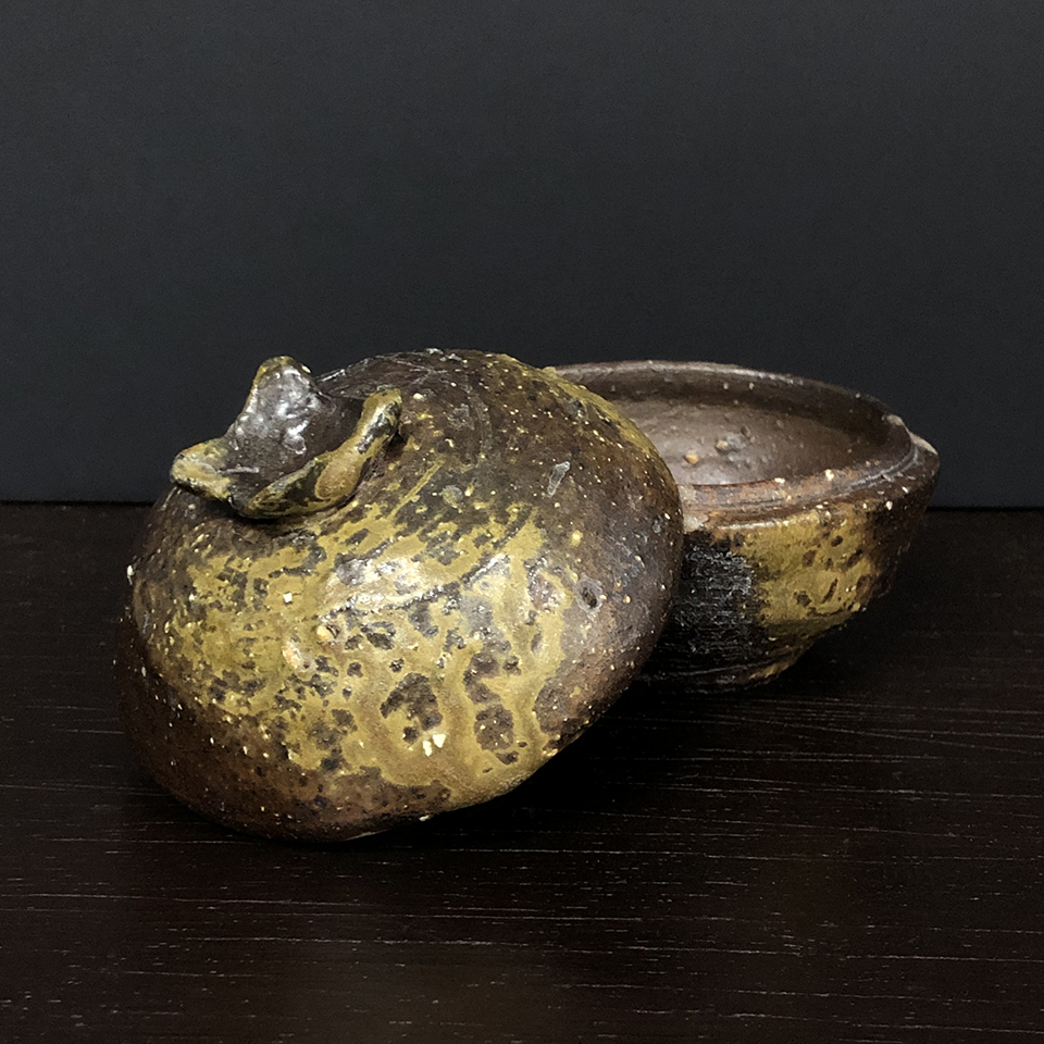 國吉清尚 焼締 伝説の陶芸家 (検索用 窯変 珍品 合子 (ご
