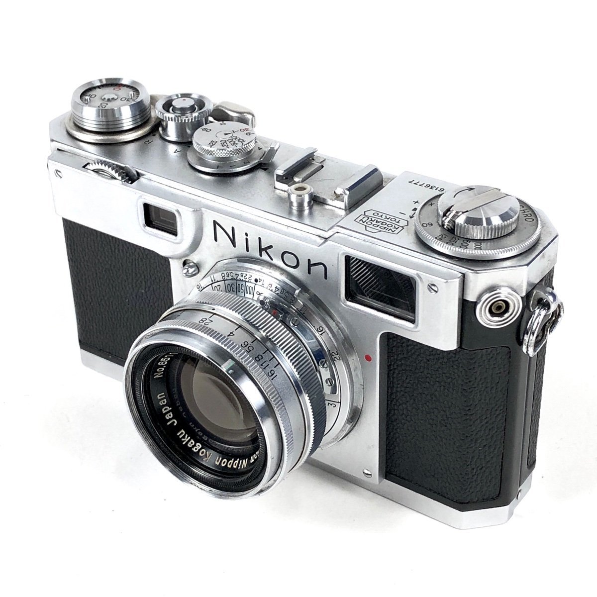 【美品】Nikon S2 前期型 + Nikkor-H・C 5cm F2フード付 ニコン Nikon S2 + NIKKOR H.C 5cm F2 Sマウント 50mm フィルム レンジ