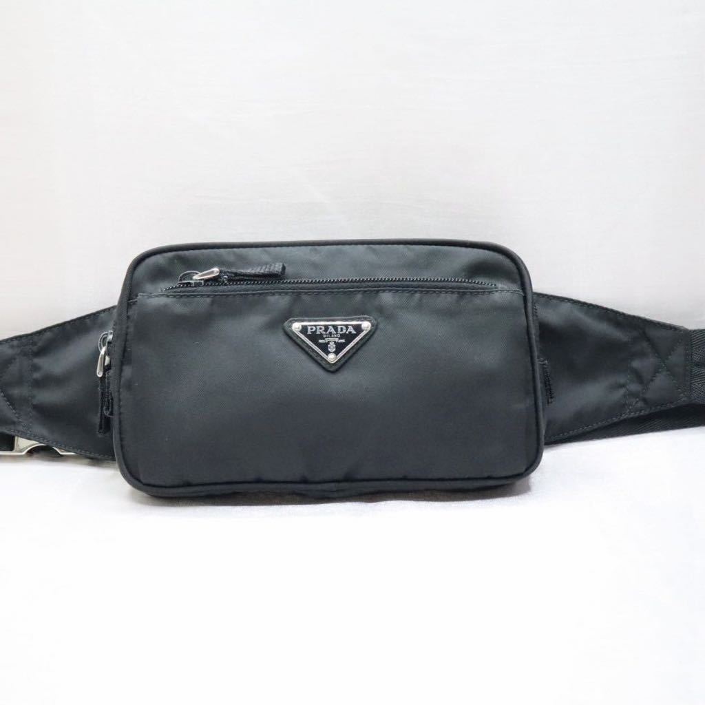 1円~ 【新品同様】PRADA プラダ ウエストバッグ ボディバッグ 
