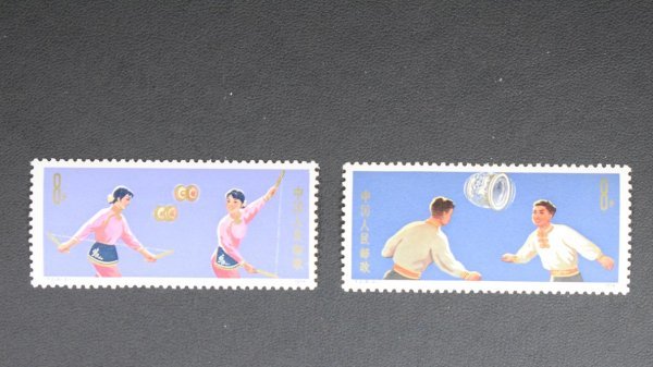 I-218 美品 未使用品 中国切手 T.1(6-1~6-6） 【体操競技】 6種完 1973