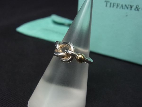 1円 □美品□ TIFFANY＆Co. ティファニー ラブノット 925×750 リング