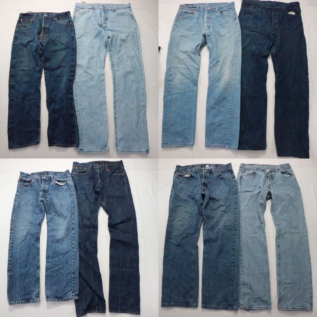 【大人気，新作】 リーバイスデニム 501 set ジーンズ 濃紺 他 メンズ33/34/35 8枚セット まとめ売り 古着卸 1円スタート 最落なし MI9182(W34)｜売買されたオークション情報、yahooの商品情報をアーカイブ公開 - オー W34