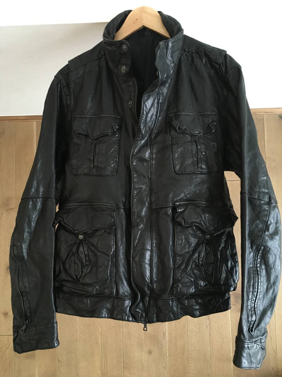 美品 デザインワークス DESIGN WORKS 羊革 レザー ジャケット48