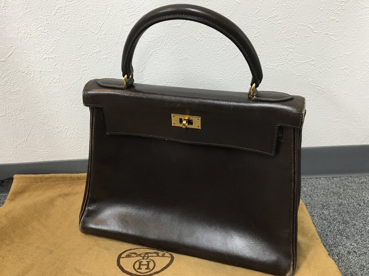 【ビンテージ】HERMES エルメス ケリー 28 ハンドバッグ★バッグ★レディース★〇M 刻印 中古 RA-07 ハンドバッグ ケリー28 エルメス(HERMES)エルメス エルメス 〇V レディース