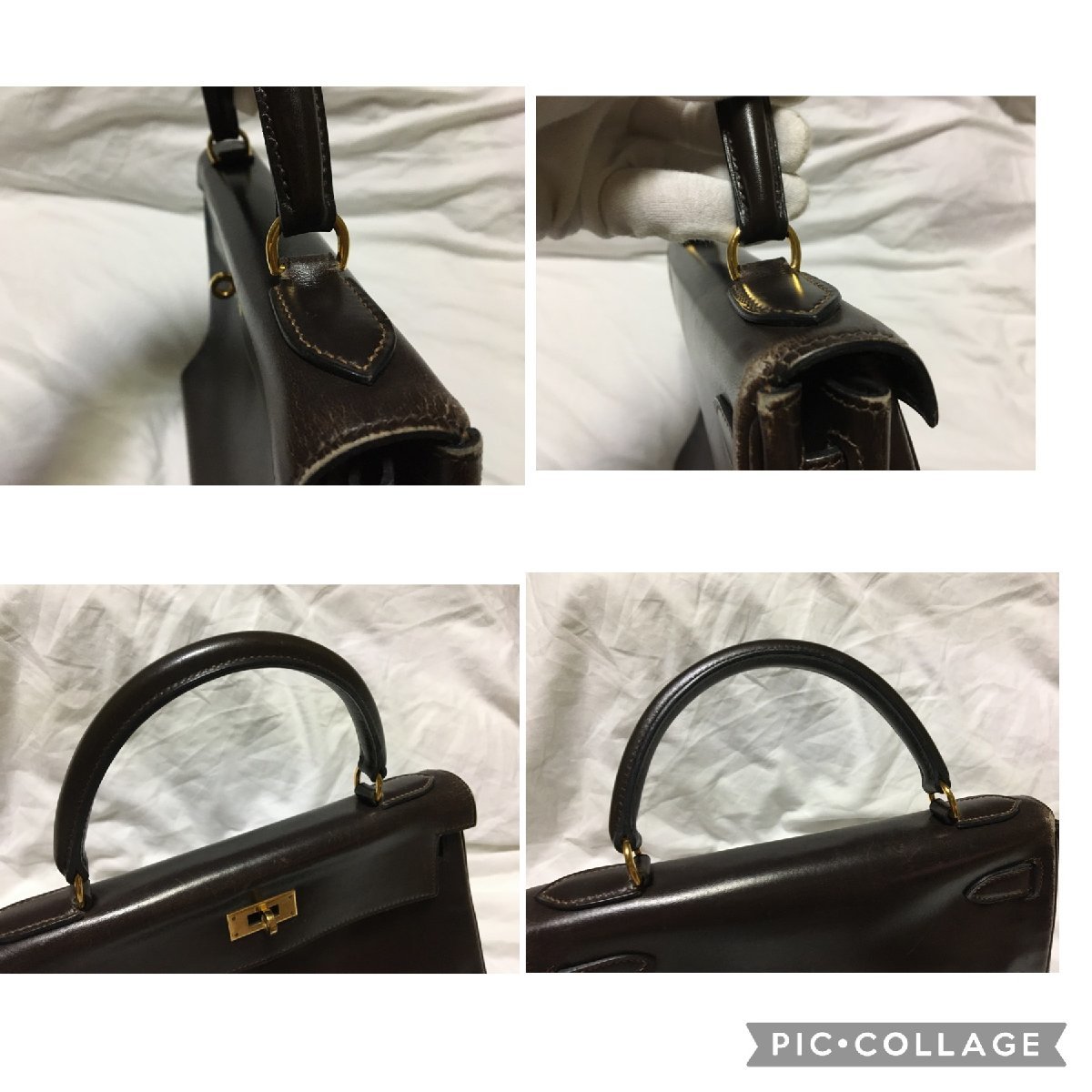 【ビンテージ】HERMES エルメス ケリー 28 ハンドバッグ★バッグ★レディース★〇M 刻印 中古 RA-07 ハンドバッグ ケリー28 エルメス(HERMES)エルメス エルメス 〇V レディース