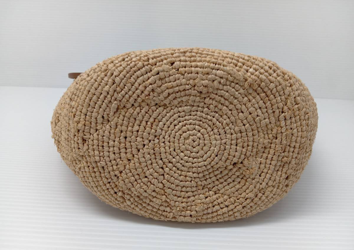 ☆ genten ゲンテン フィオリーレ かごバッグ レザー切替 ハンドバッグ