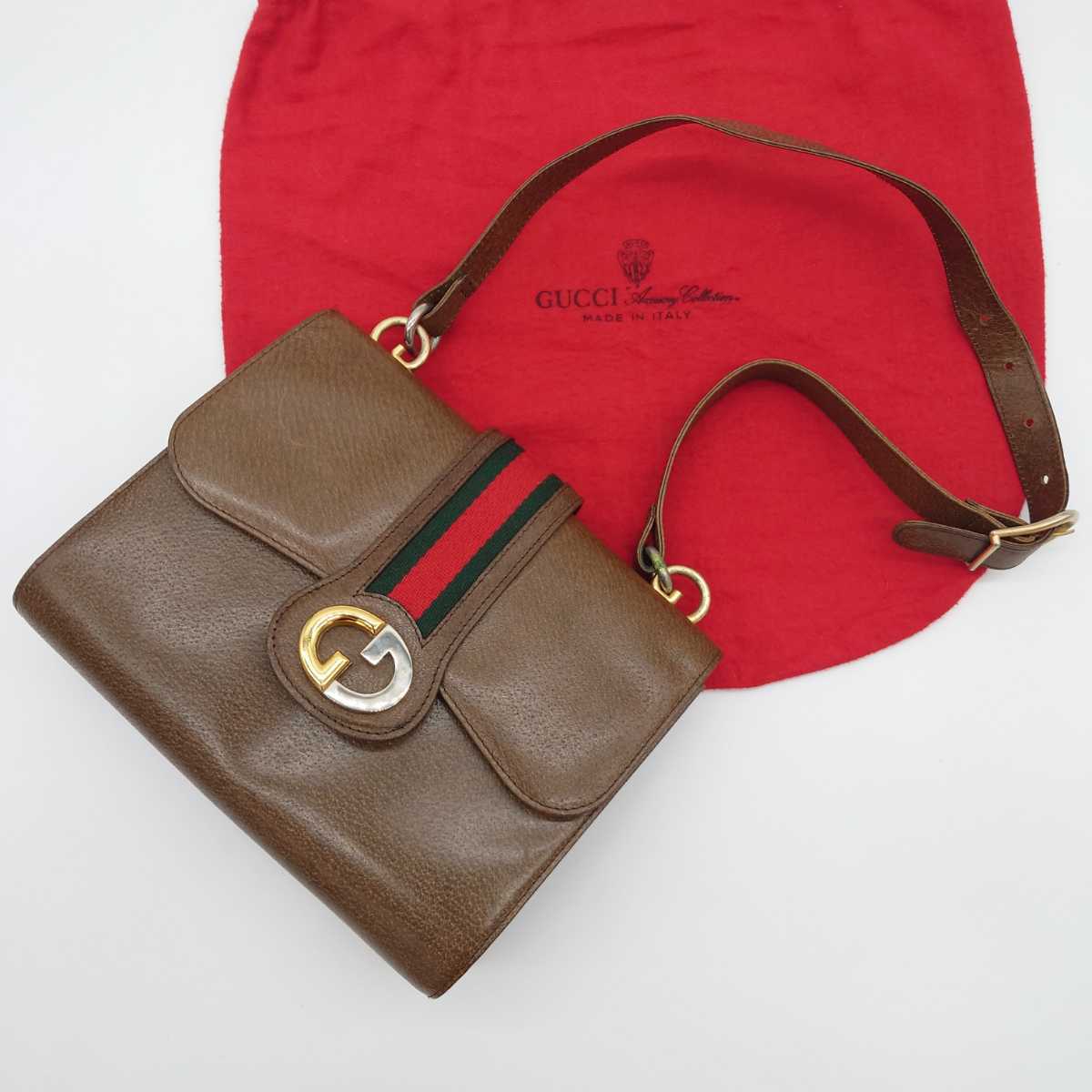 本日限定価格　グッチ　ショルダーバッグ　シェリーライン　GG インターロッキング お買い得，新品 1円~ GUCCI グッチ オールドグッチ インターロッキング