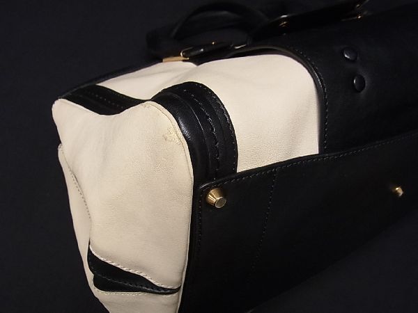 1円 Chloe クロエ アリス レザー バイカラー 2WAY ハンドバッグ トート