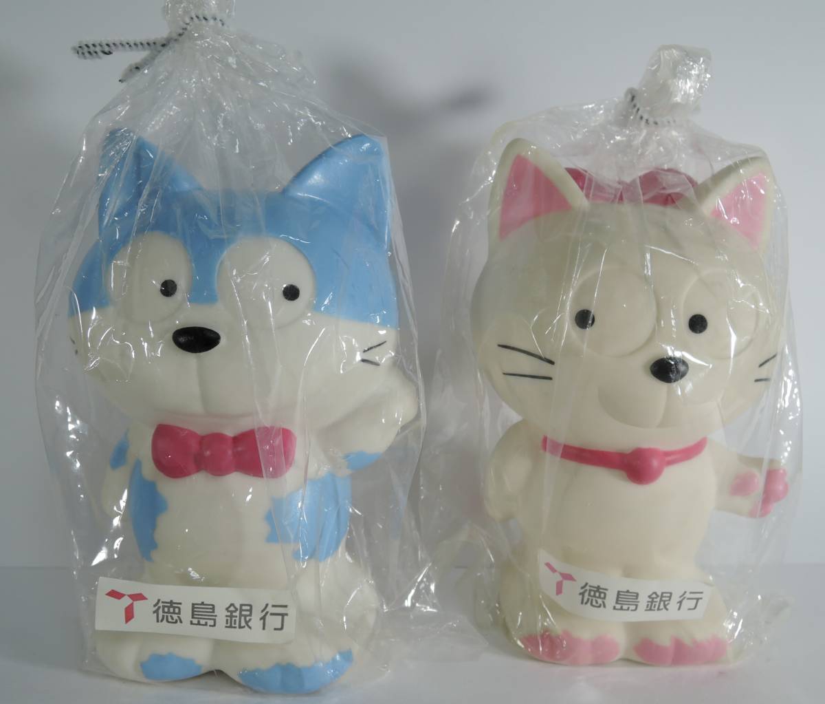 ☆12H■徳島銀行　トクベー/モモちゃん　ソフビ　貯金箱■1993　未使用