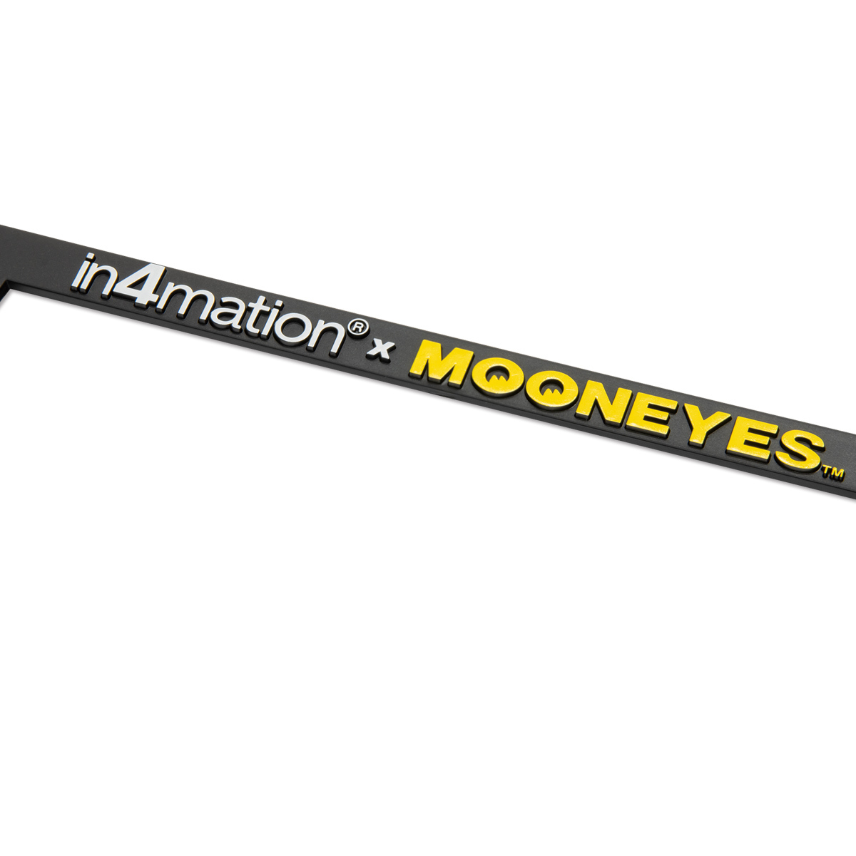 【匿名配送】正規品 ムーンアイズ Raised in4mation x MOONEYES ALOHA ロゴ ライセンスフレーム 2枚セット MG062BKI4F ナンバーフレーム MOONEYES Raised in4mation アイズ ナンバー |