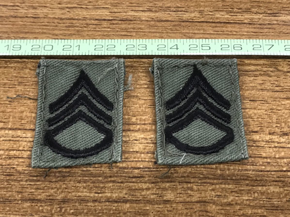 米軍 階級章 軍曹 歩兵 ワッペン パッチ ベトナム戦 ファティーグ ユーティリティー M51 M65 フィールドジャケット ベトナム戦 襟章 ...