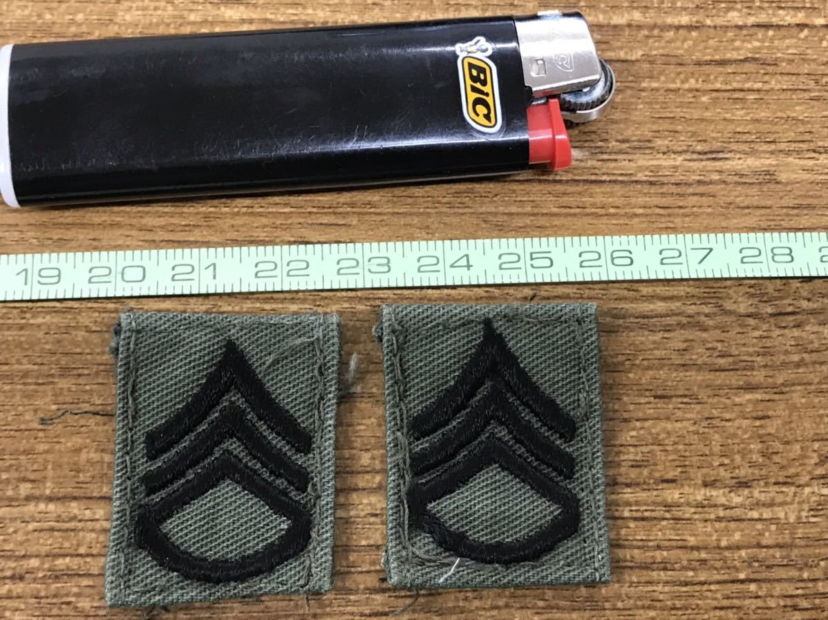 米軍 階級章 軍曹 歩兵 ワッペン パッチ ベトナム戦 ファティーグ ユーティリティー M51 M65 フィールドジャケット ベトナム戦 襟章 ...