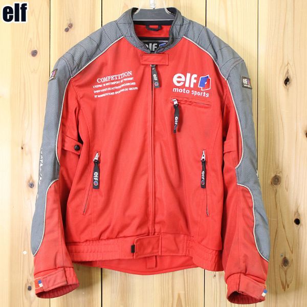 D1248 エルフ ライダースジャケット レッド系 L elf(Lサイズ)｜売買 