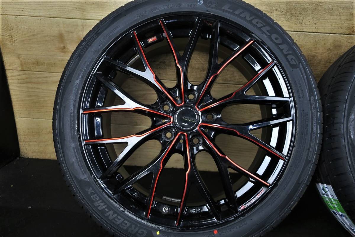 新品タイヤ付♪WEDS ウェッズ レオニスMX 18×7J +53 PCD114.3/5H♪215 