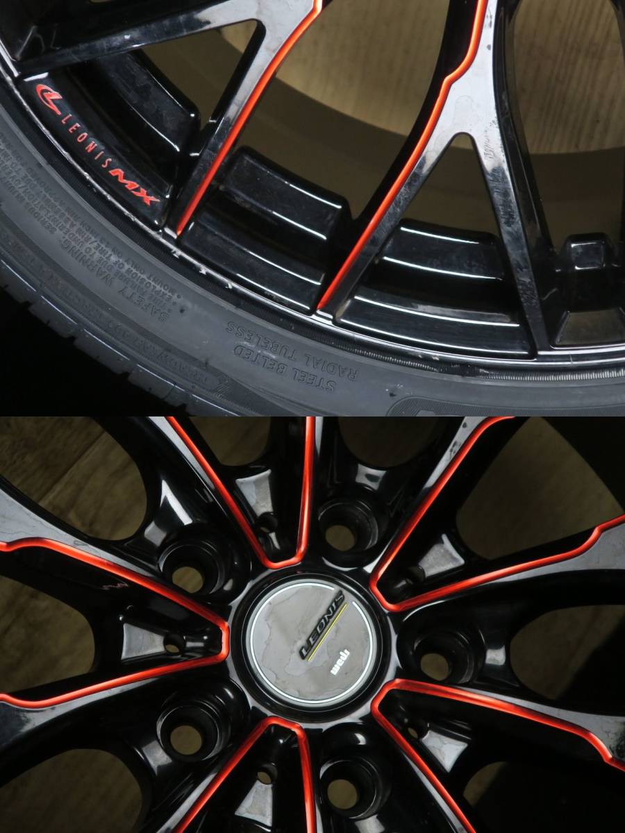 新品タイヤ付♪WEDS ウェッズ レオニスMX 18×7J +53 PCD114.3/5H♪215 
