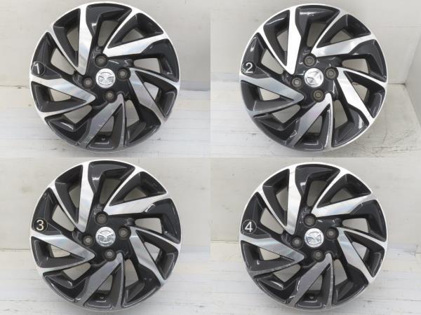 中古アルミホイール 4本セット 15インチ 15×4.5J +45 4H PCD100