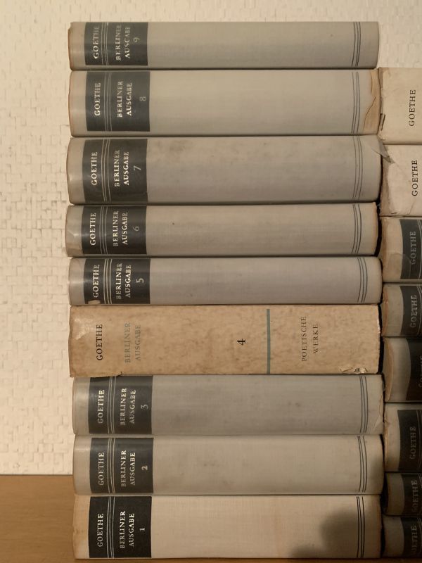 ベルリン版 ゲーテ全集 21冊 Goethe， Berliner Ausgabe. 第10巻欠21冊
