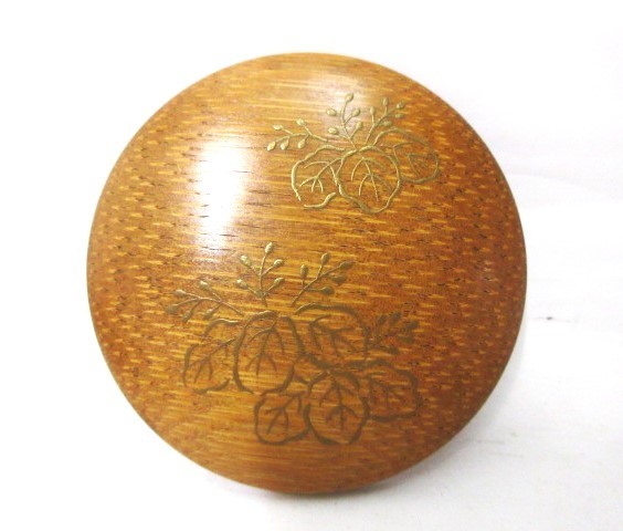 桐蒔絵 竹 香合 鈴木光入 在銘 共箱 茶道具 桐蒔絵 竹 香合