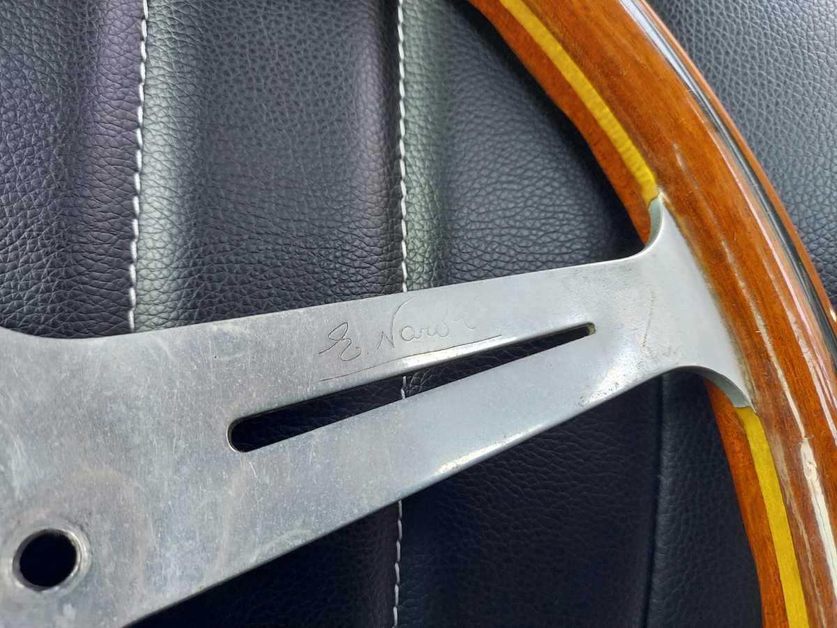 ナルディウッドステアリングハンドル旧車当時物NARDIナルディ 