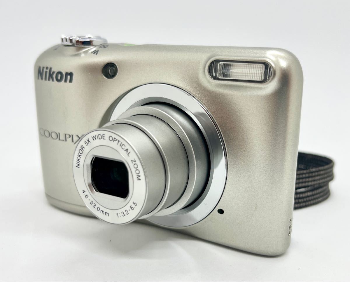 送料無料】◎極美品◎Nikon ニコン COOLPIX A10 シルバー SDカード