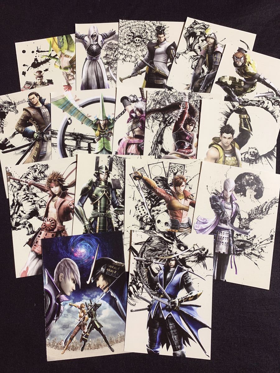100円スタート 戦国BASARA ポストカード16枚セット 伊達政宗 真田幸村