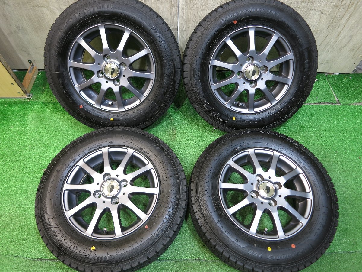 最新作，セール バリ溝 21年 キレイ ほぼ10分 スタッドレス 155/80R13 グッドイヤー アイスナビ7 FOUR FORCE フォーフォース 13インチ PCD100/4H(スタッドレスタイヤ)｜売買されたオークション情報、yahooの商品情報を 4穴