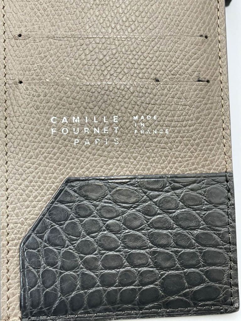 カミーユフォルネ 長財布 小銭入れ付き ヴェルソ トープグレー 極美品 