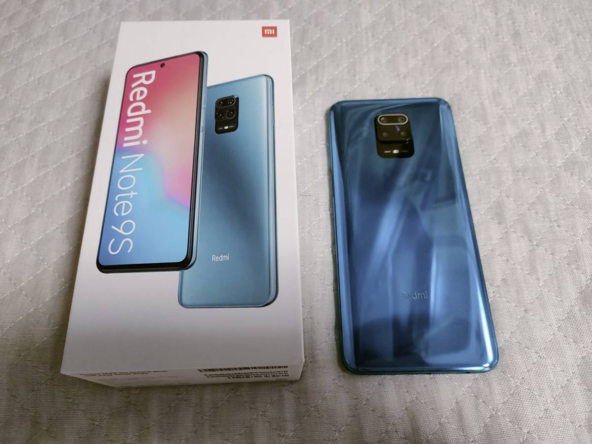 Redmi Note 9S 中古、美品、おまけ 中古美品 Xiaomi Redmi Note 9S 本体 4GB 64GB 国内版 オーロラブルー