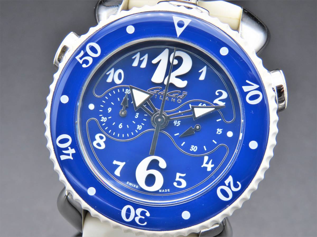 1円～! 稼動品☆正規品 GaGaMILANO ガガミラノ 7010 マヌアーレ 