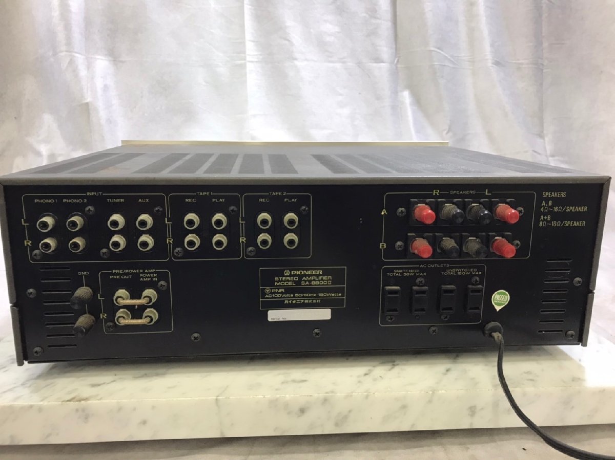 【希少】Pioneer パイオニア ステレオ プリメインアンプ SA-8800 □t165 ジャンク☆Pioneer パイオニア SA-8800ii ステレオアンプ