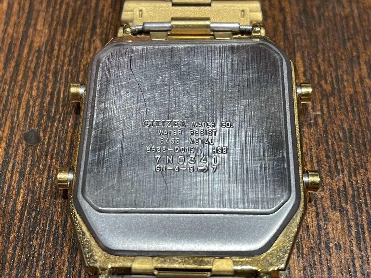 CITIZEN アナデジテンプ シチズン ゴールド 電池切れ 腕時計 QZ