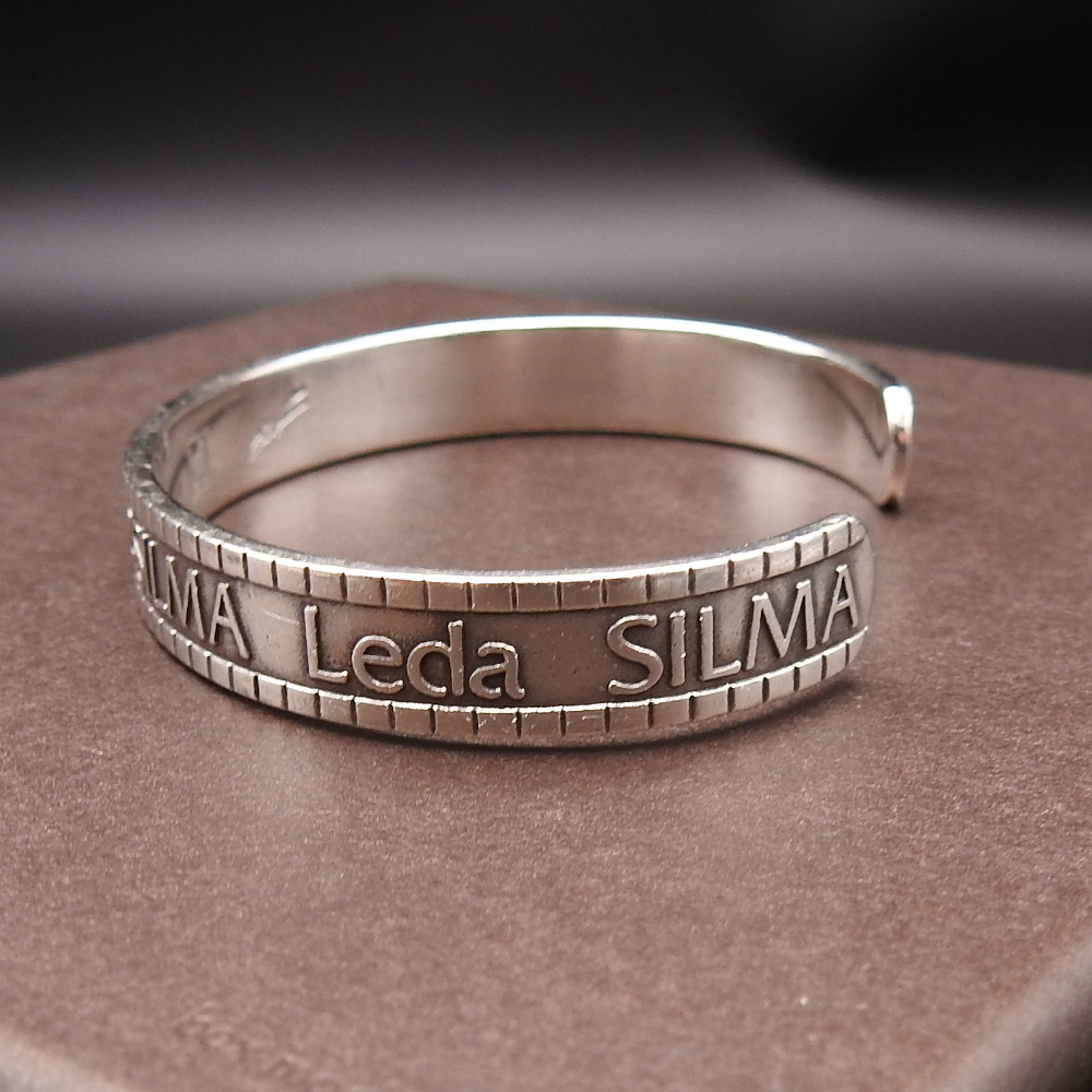 レダシルマ Leda SILMA ロゴ バングル ゲルマニウムシルバー Ga