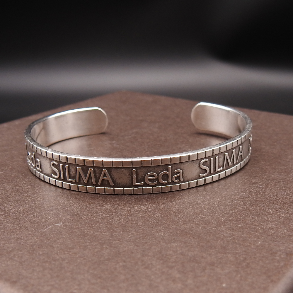 レダシルマ Leda SILMA ロゴ バングル ゲルマニウムシルバー Ga