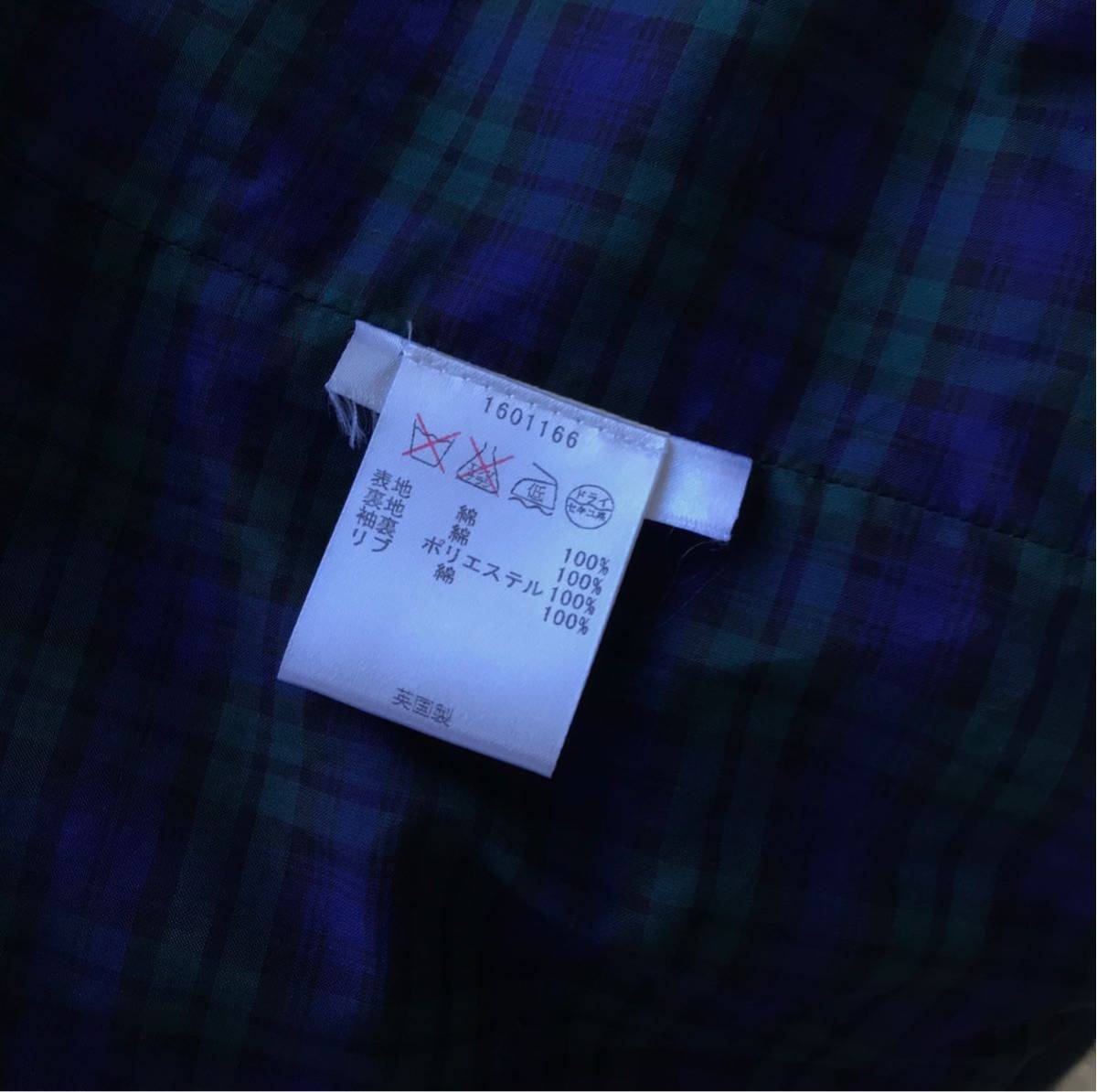 希少 英国製 BARACUTA G9 36 ネイビー THOMAS MASON 生地 コットン100 