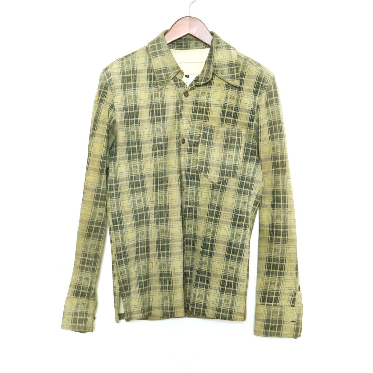 イサムカタヤマバックラッシュ ISAMU KATAYAMA BACKLASH ピッグレザーシャツ オールレザー ベージュ サイズ1 924-02(その他)｜売買されたオークション情報、yahooの商品情報をアーカイブ公開 - オーク その他