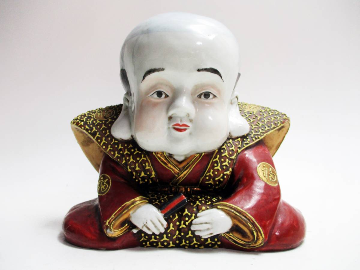 福助人形 福助さん 明治・大正時代 希少 レア 貴重 極彩色 京都骨董店購入