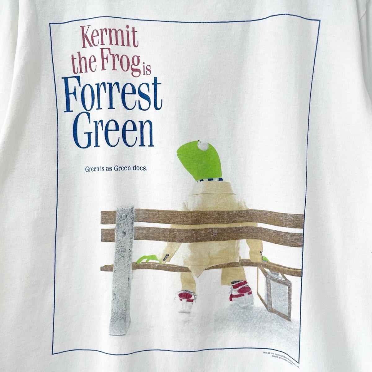 □激レア□90s USA製 KERMIT FORREST GUMP 映画 パロディ Tシャツ L XL 