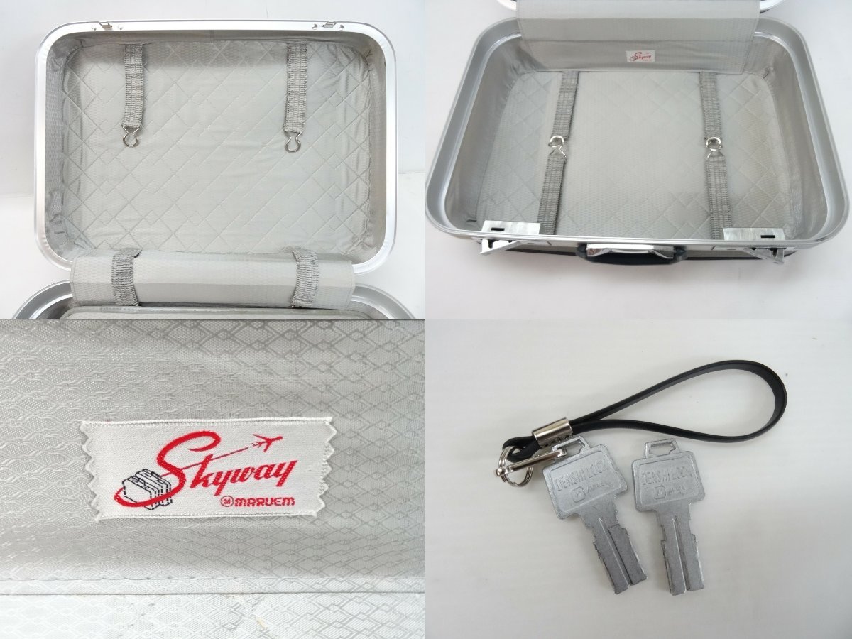 70年代 ビンテージ MARUEM スカイウェイ 海外旅行 スーツケース 鍵付き OY-2329】Skyway スカイウェイ MARUEM マルエム レトロ トランク