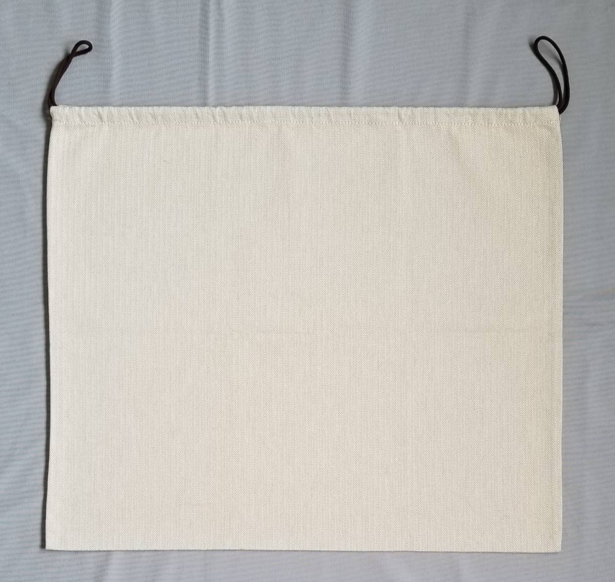 美品☆54×47 エルメス 保存袋 布袋 巾着袋 袋 ヘリンボーン HERMES 