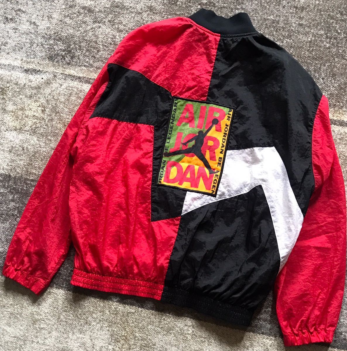 圧巻のデザイン 超レア 90's vintage 銀タグ ★ NIKE ★ ナイキ JORDAN ジョーダン ナイロンジャケット BOYS L