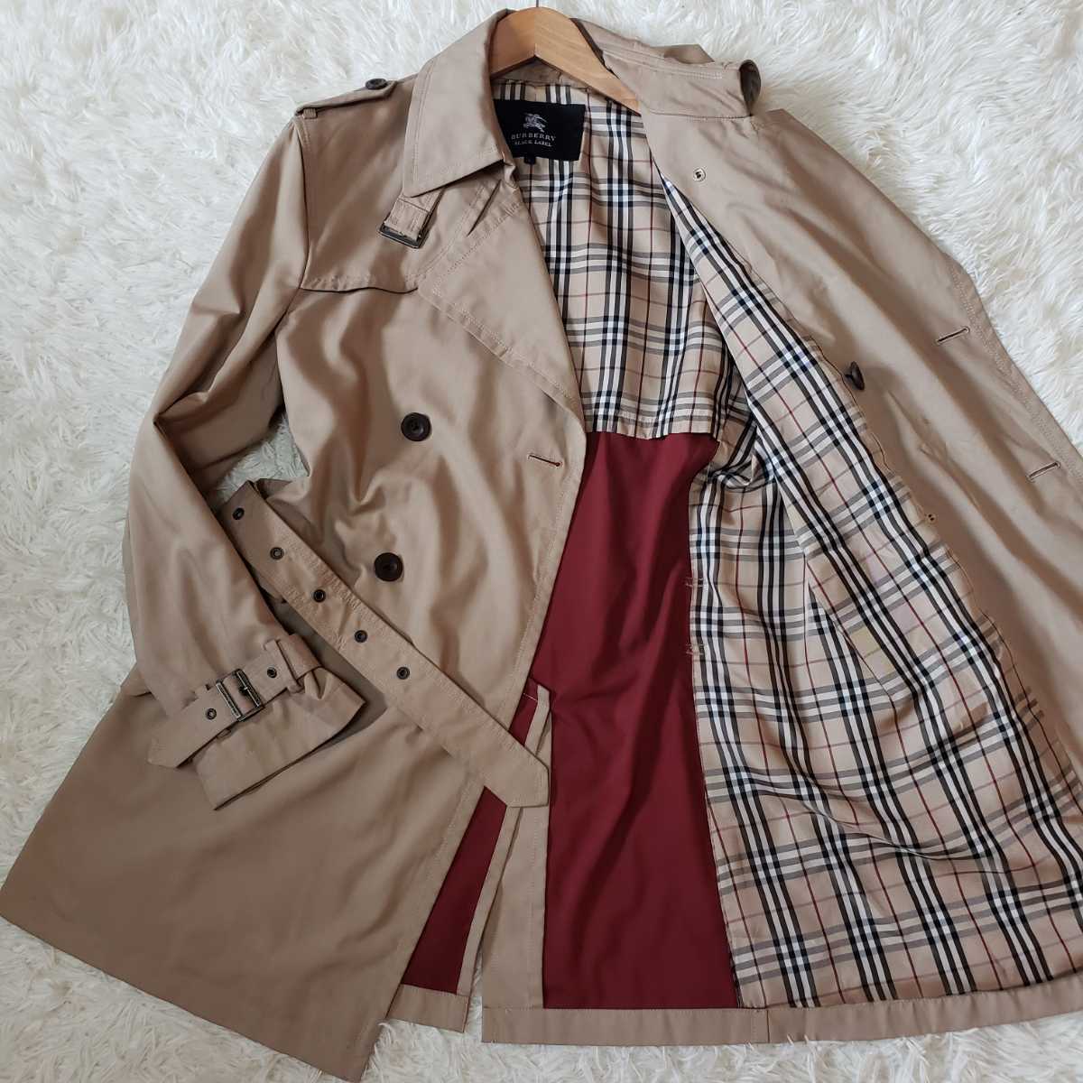 BURBERRY BLACK LABELトレンチコート Lベージュ ノバチェック 希少L