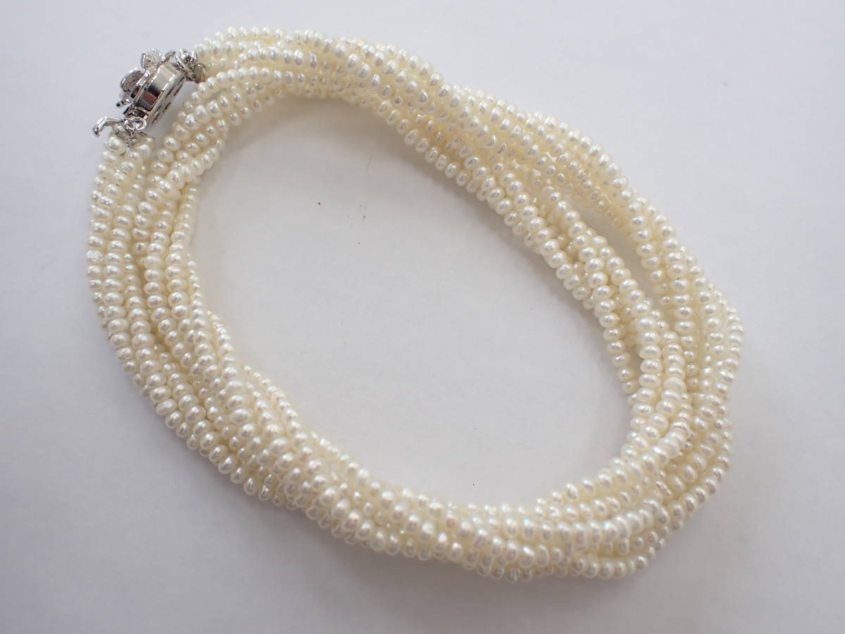 淡水真珠 | 4.5-5.0mm 5連ネックレス WSP（ダブル パールネックレス 