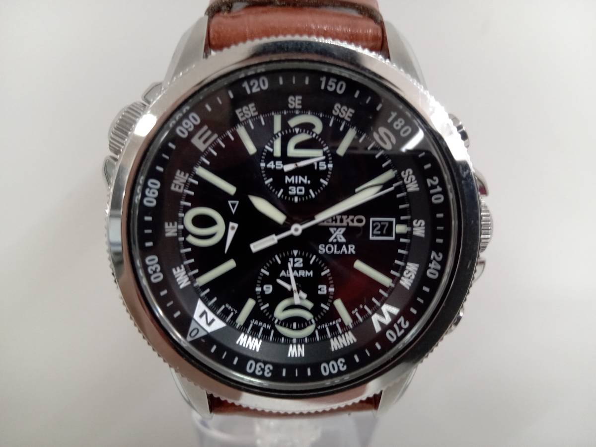 1円スタート 動作未確認】 SEIKO セイコー V172-0AG0 SSC081 クロノ 
