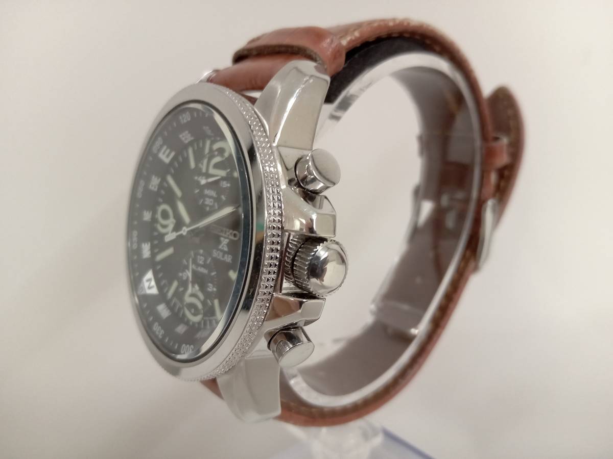 セイコー ソーラー ミリタリーパイロット クロノグラフ SSC081 Amazon.co.jp: SEIKO セイコー ソーラー ミリタリーパイロット クロノ