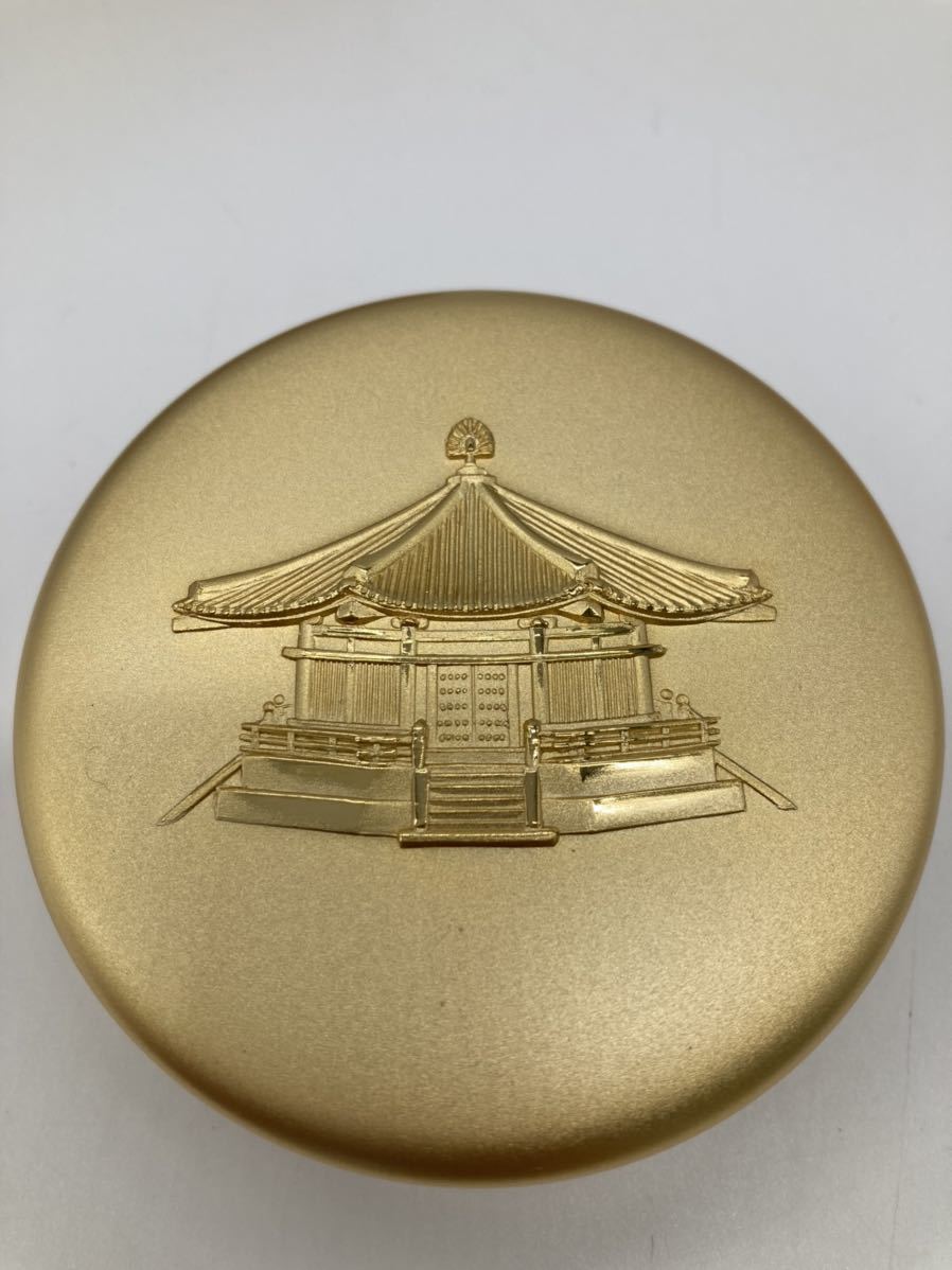 24金メッキ仕上げ 香合 朱肉入れ 四天王寺 24KGP A(金製)｜売買された