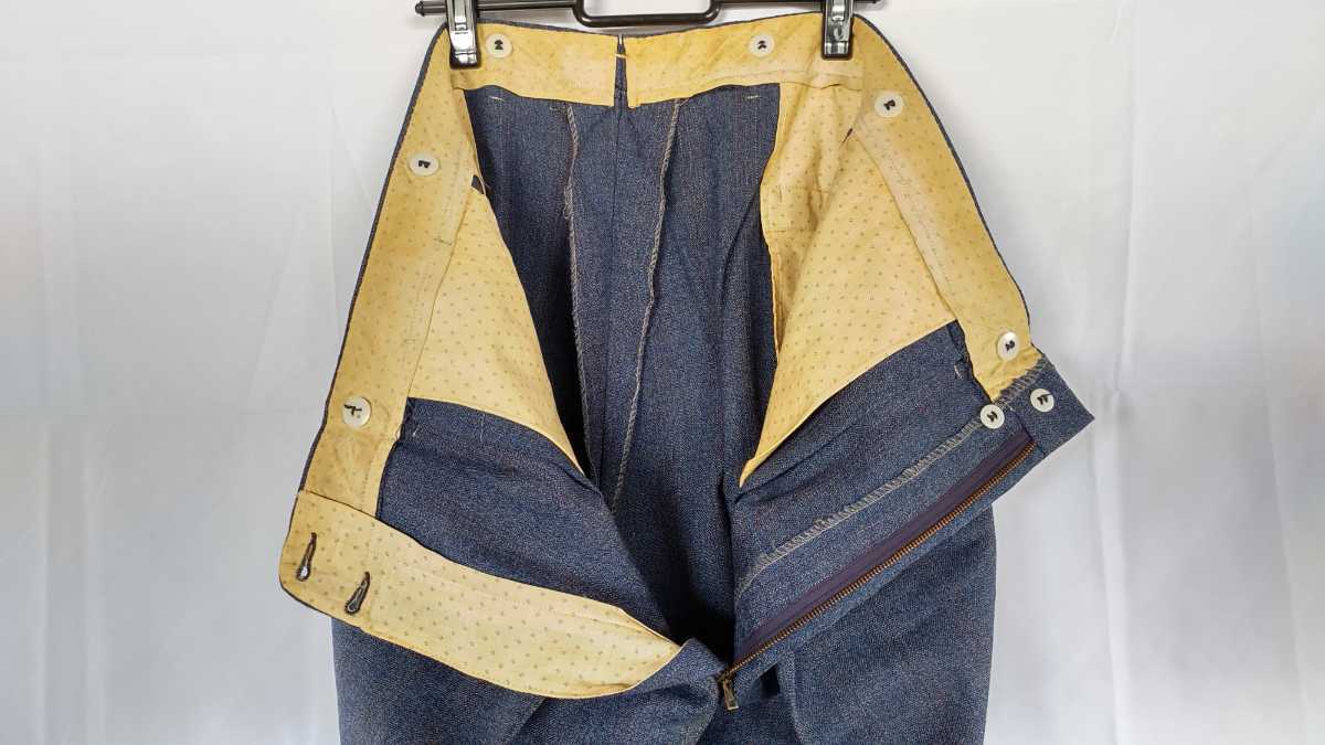 40s ツータック スラックス パンツ サスペンダーボタン waldes 
