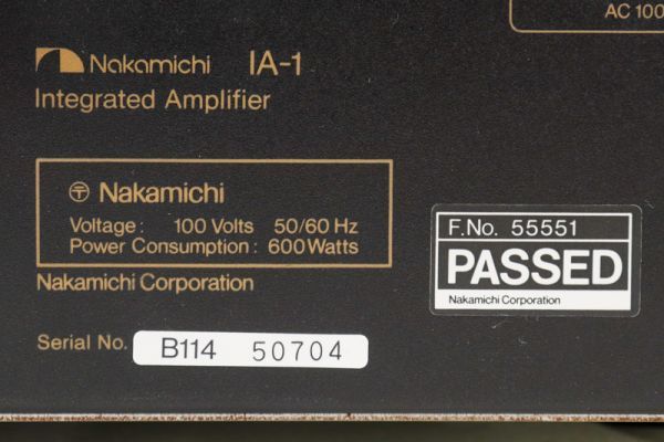 EM-100629【ジャンク】インテグレーテッドアンプ [IA-1] Nakamichi